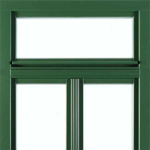 SOFTLINE 78 Holzfenster grün Oberlicht DRUTEX