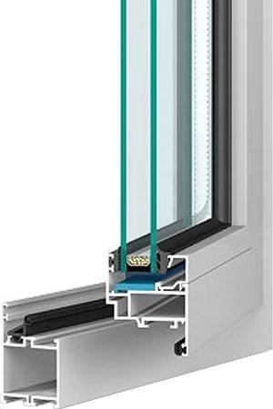 MB-45 Aluminiumprofil Verglasung