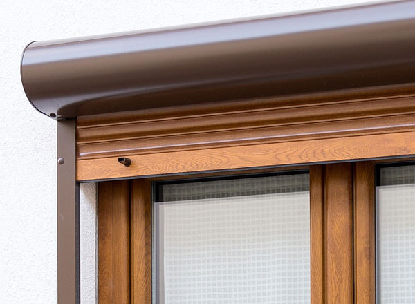 Vorsatz-Rolladen Holzdekor Golden Oak Fenster Drutex